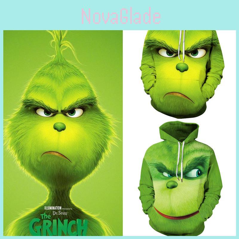 Толстовка с капюшоном Rascal Green Monster The Grinch для мужчин, изготовленная из мягкого и дышащего материала для комфортной носки