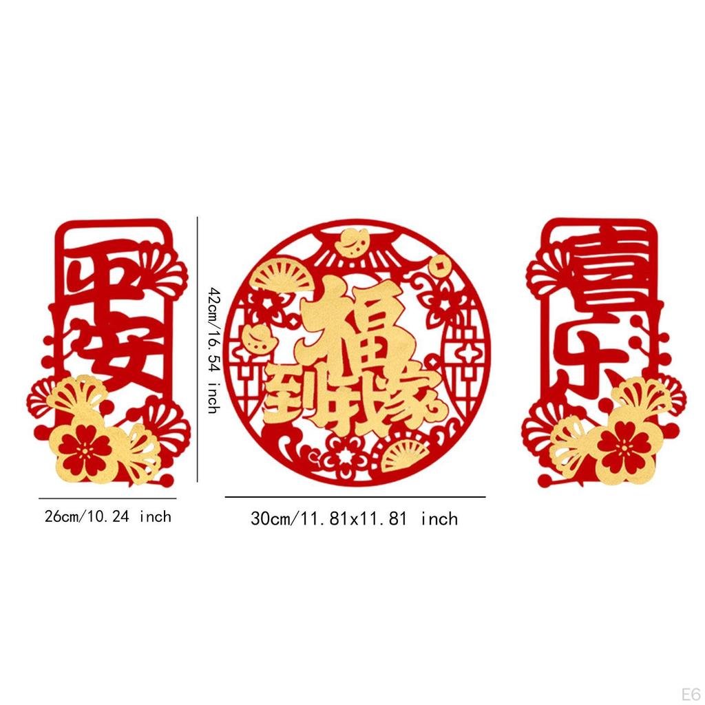 Chinese Year Couplets Lunar Decorations Window Stickers Spring Festival Chunlian for