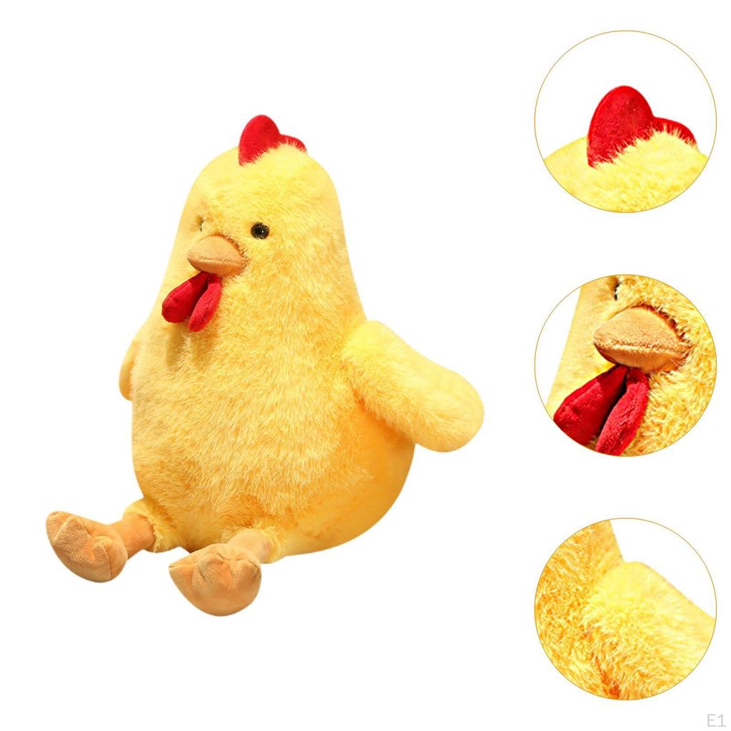 Игрушка-фигурка цыпленка, плюшевая кукла-животное, мягкая кукла-мультяшка
