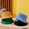 Весенне-осенняя новая модная ретро вельветовая панама с буквенным принтом для мужчин и женщин, для улицы, повседневная, солнцезащитная панама-ведро