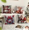 Christmas Throw Pillow Cover Bedside Cushion Cover Printed Throw Pillow Cover Holiday Pillow Cover