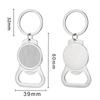 Creative Custom Laser Logo Name Keyring Practical Printing Activity Bar Ad Key Ring Chain Metal Beer Bottle Opener Keychain Gift