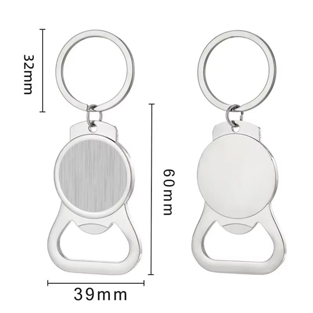 Creative Custom Laser Logo Name Keyring Practical Printing Activity Bar Ad Key Ring Chain Metal Beer Bottle Opener Keychain Gift