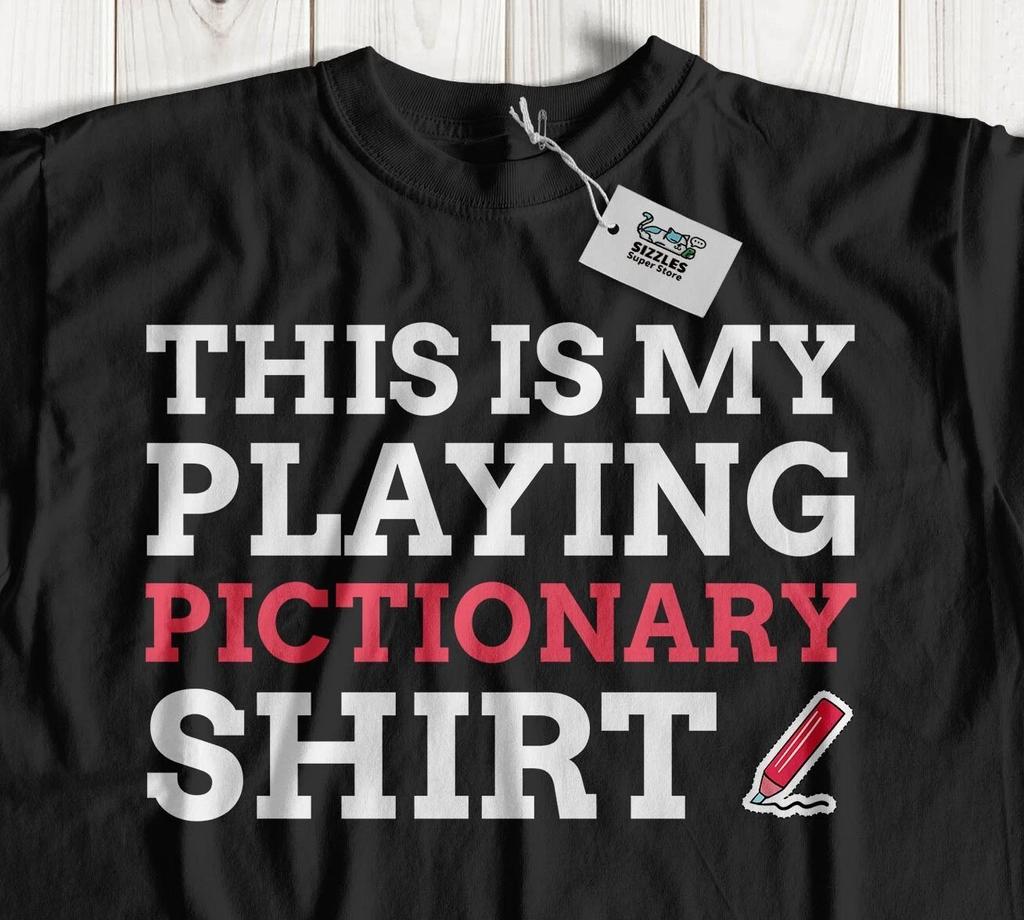 This Is My Playing Pictionary T-shirt Tops Tees Unisex Unisex Funny Family Board Games Night Gift