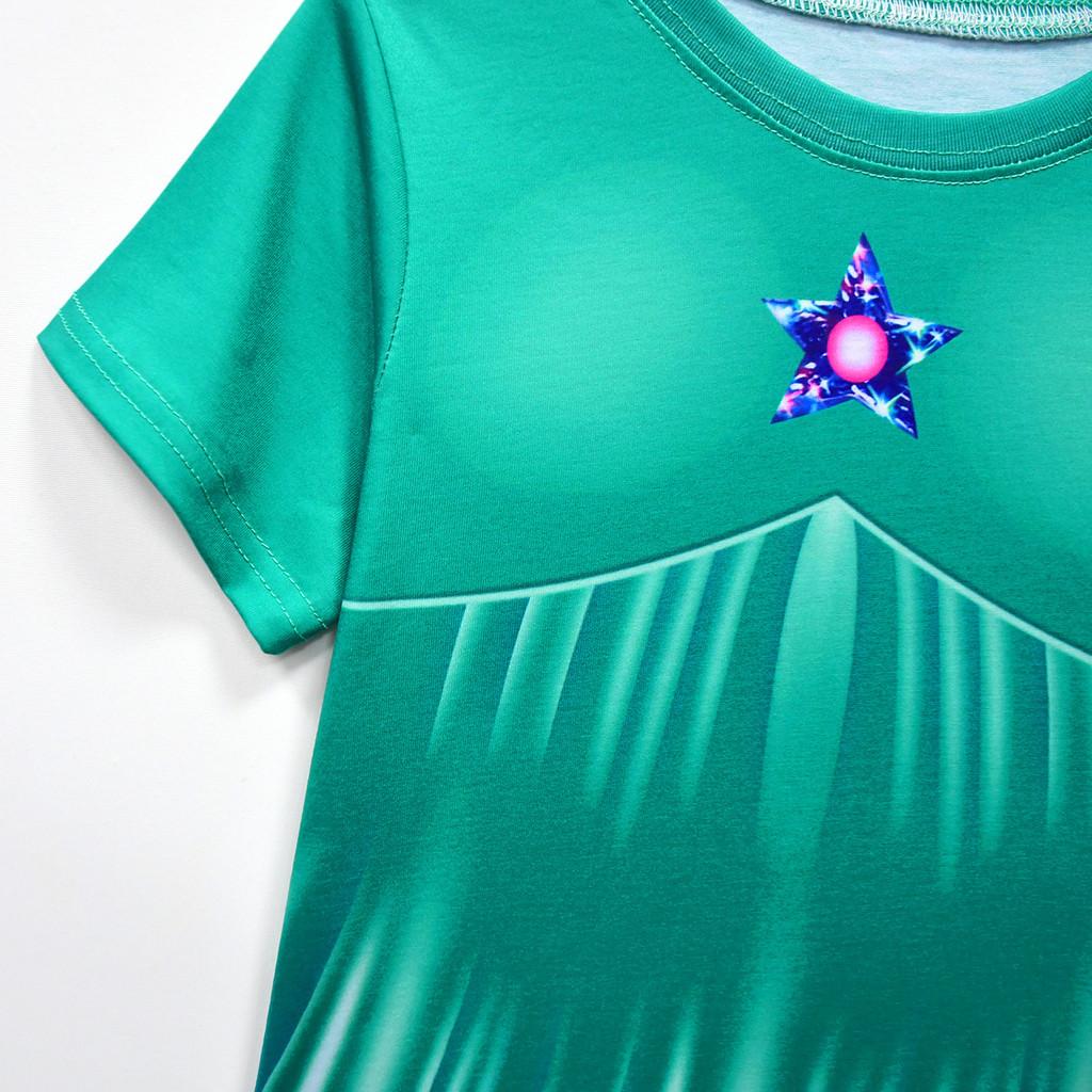 19780 Kids Girls Princess Printed Short Sleeves Round Neck T-Shirt Top Shorts Sets