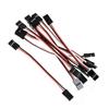 10-Piece RC Servo Extension Cord, 3-Pin Male-Male JR Plug Servo Cable for Futaba JR Receivers (10cm)