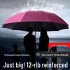 12-Rib Extra Large Dual-Use Folding Umbrella: Customizable Rain or Shine Sunshade Advertising Umbrella