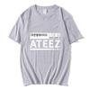 Новая мужская и женская футболка с коротким рукавом ATEEZ модная повседневная с круглым вырезом, подростковая футболка