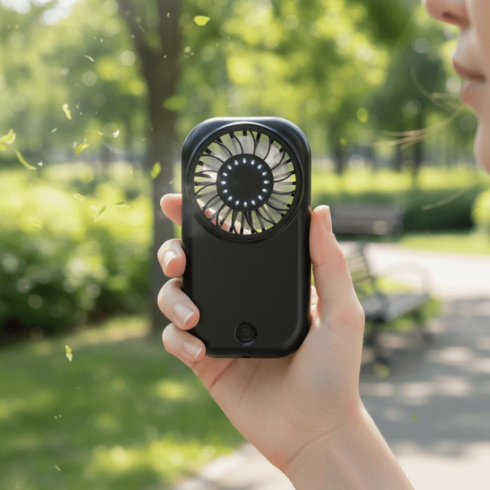 Ultra-Thin Design Mini Handheld Fan 5-Speed Wind Small Fan Handheld Operation
