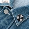 Sale Nuclear Radiation Brooch Medical Jewellery Gold Color Gift For Women Enamel Lapel Pin Christmas Gift Girl Accessories