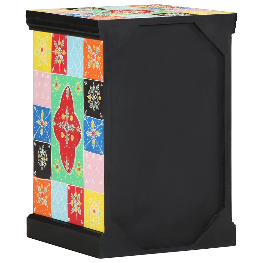 Multi Color Drawer Cabinet 40 x 40 x 60 cm Solid Mango Wood