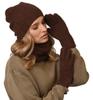 Women'S Set Hat + Scarf - Tube Set Winter Warm Chocolate Uni