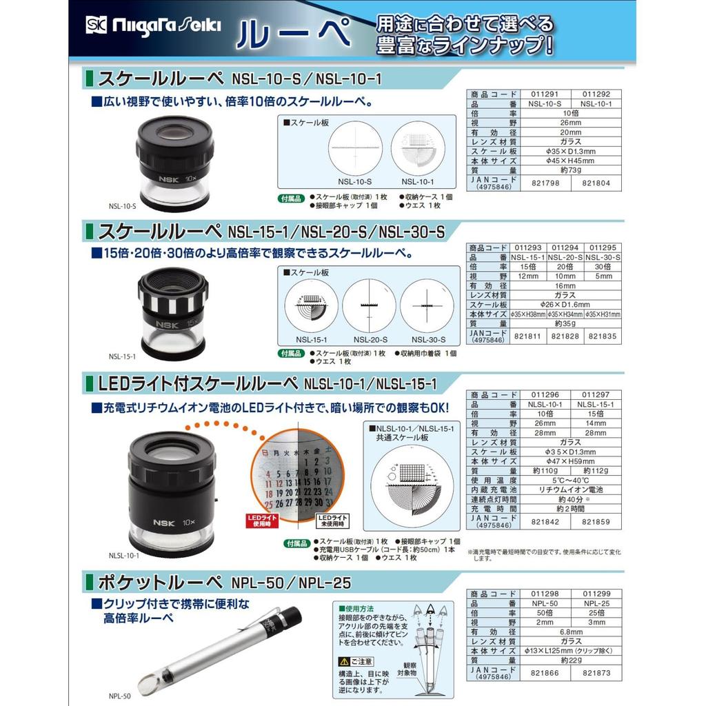 Niigata Seiki SK Pen-Type Pocket Loupe 25x High Magnification NPL-25