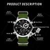 WWOOR Luxury Brand Men's Sport Watches Black Quartz Led Clock Men Waterproof Wristwatch Male Military Watch Relogio Masculino