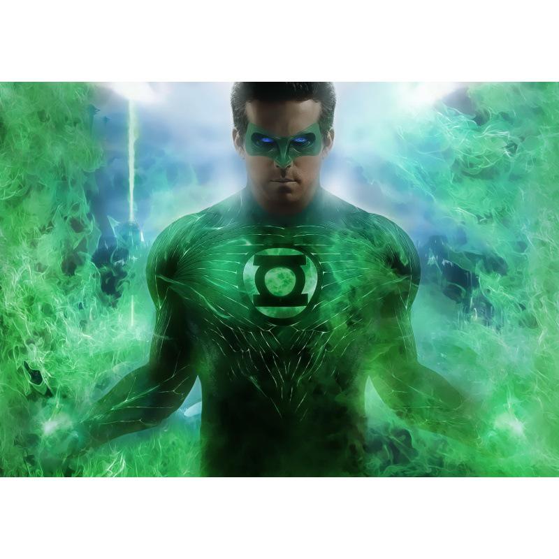 Постер фильма DC Comics Зеленый Фонарь - Бесплатная доставка, Декор для общежития/бара/дома, Настенное искусство в раме