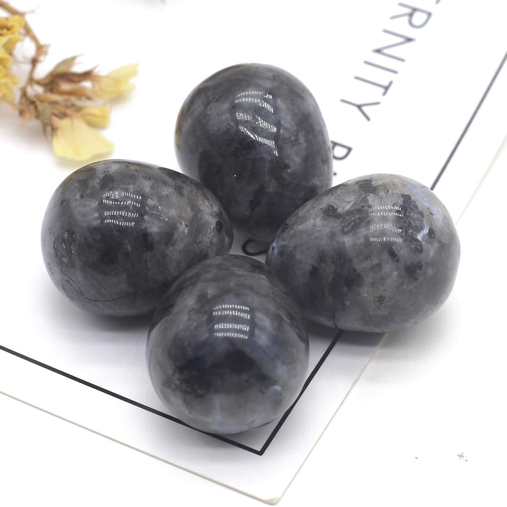 Natural Stone Ornament Egg Shape Crystal Rose Quartz Amethyst Agate Sodalite Opal Yellow Jade Home Decoration Decor Jewelry 17×22 Mm