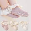 Осень Зима Детские Носки Хлопок Расчесанный Кружевные Носки Принцессы Носки для Танцев для Девочек Детские Нескользящие Напольные Носки