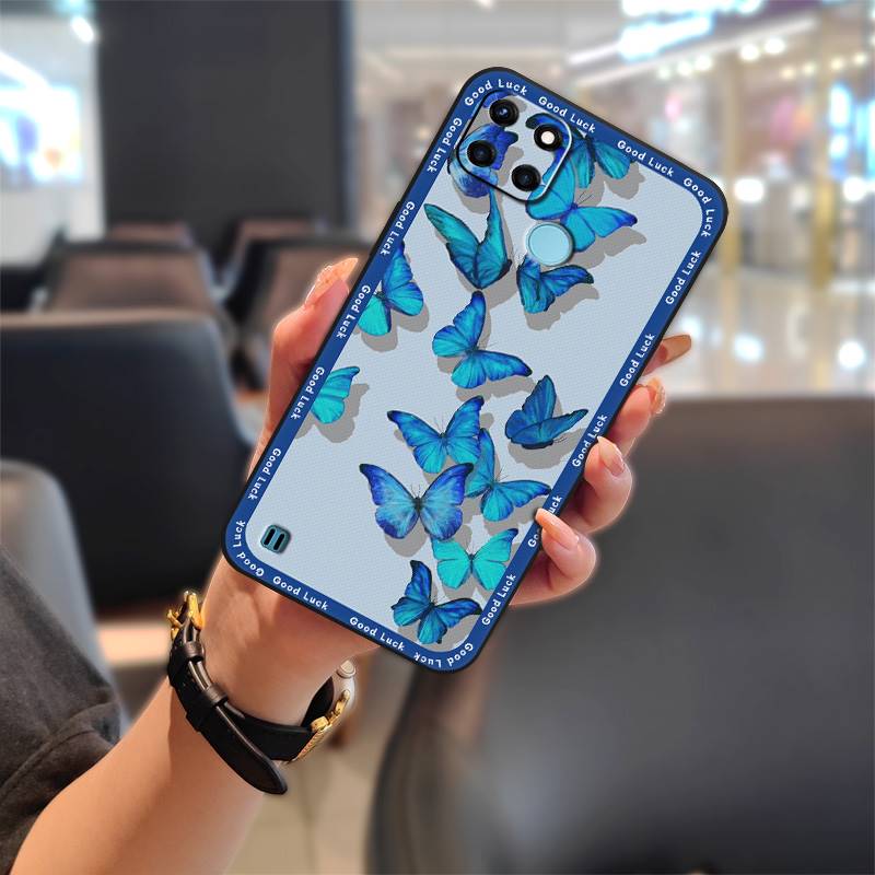 Милый Прочный Чехол для Телефона Для OPPO Realme C21Y/C25Y Мультяшный Ударопрочный Защитный Водонепроницаемый Модный Дизайн Пылезащитный ТПУ