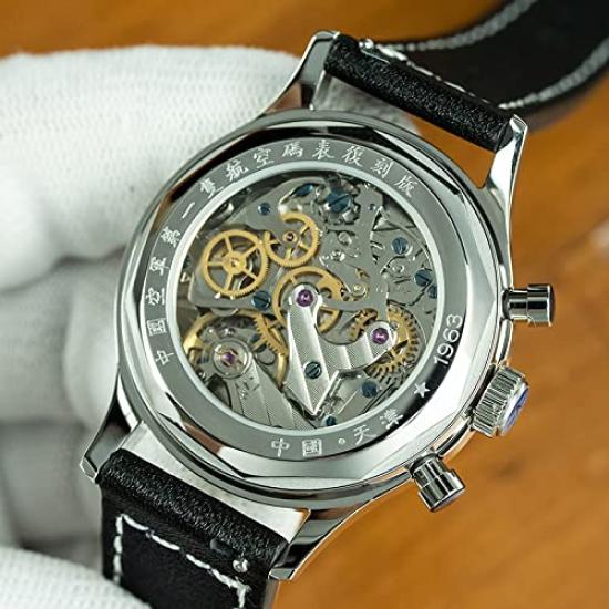 Часы-хронограф GIV 1963 года выпуска, механические аналоговые часы, 1963 года выпуска, ST1901, механизм с ручным заводом, 38 мм, гусиная шея, 1963 года выпуска, циферблат Panda, водонепроницаемые, роскошные мужские