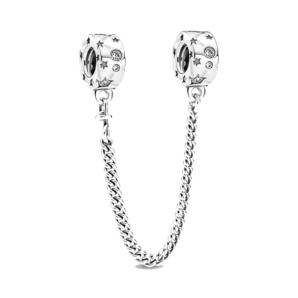 Новый S925 Стерлингового Серебра Сверкающее Паве Корона О Дерево Защитная Цепочка Шарм Шарм Подходит Оригинальный Браслет DIY Женские Ювелирные Изделия Подарок