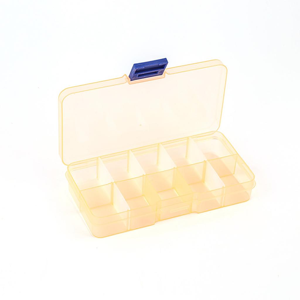 Foldable 10 Compartment Jewelry Bead Nail Tips Storage Box