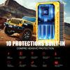 Автомобильный пусковой блок Power Bank 2000A для 12-вольтовых автомобилей и мотоциклов, портативное автомобильное зарядное устройство, умный пусковой блок с умными зажимами и LED