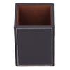 Leather Pens Holder Desktop Stationery Organizer Box Storage Gifts Office Supplies