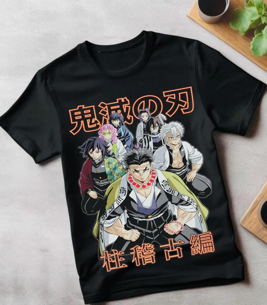 Hashira T-shirt Demon Killer Kimetsu No Yaiba Tengen T-shirt Ghost's Blade Anime Summer New Men's and Women's Streetwear
