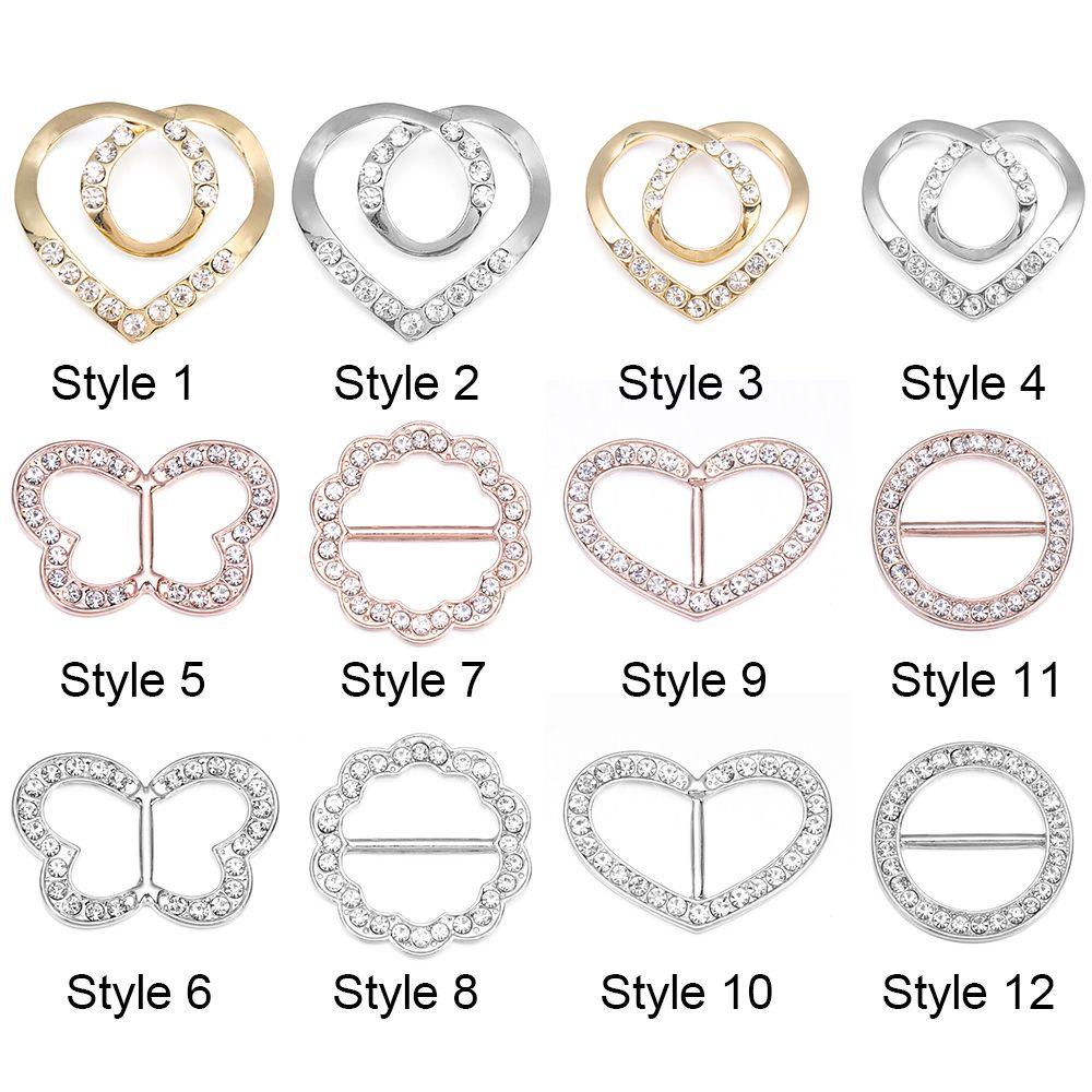 Стразовая декоративная пряжка-кольцо в форме бабочки, зажим для футболки, круглая пряжка-кольцо для шарфа