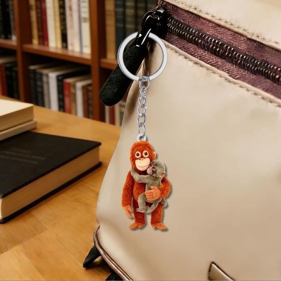Keychain Pendant 2D Acrylic Long Arm Monkey Charm Key Chain Bag Wallet Charm Lightweight Backpack Accessories