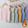 Children's Plush Thick Warm Vest for Winter - Seamless Round Neck Bottoming Long Plush Underwear for Boys and Girls