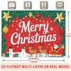 Party Backdrop Christmas Flat Merry Multi Layered Celebrations Photo Booth Decor Front Door Decor