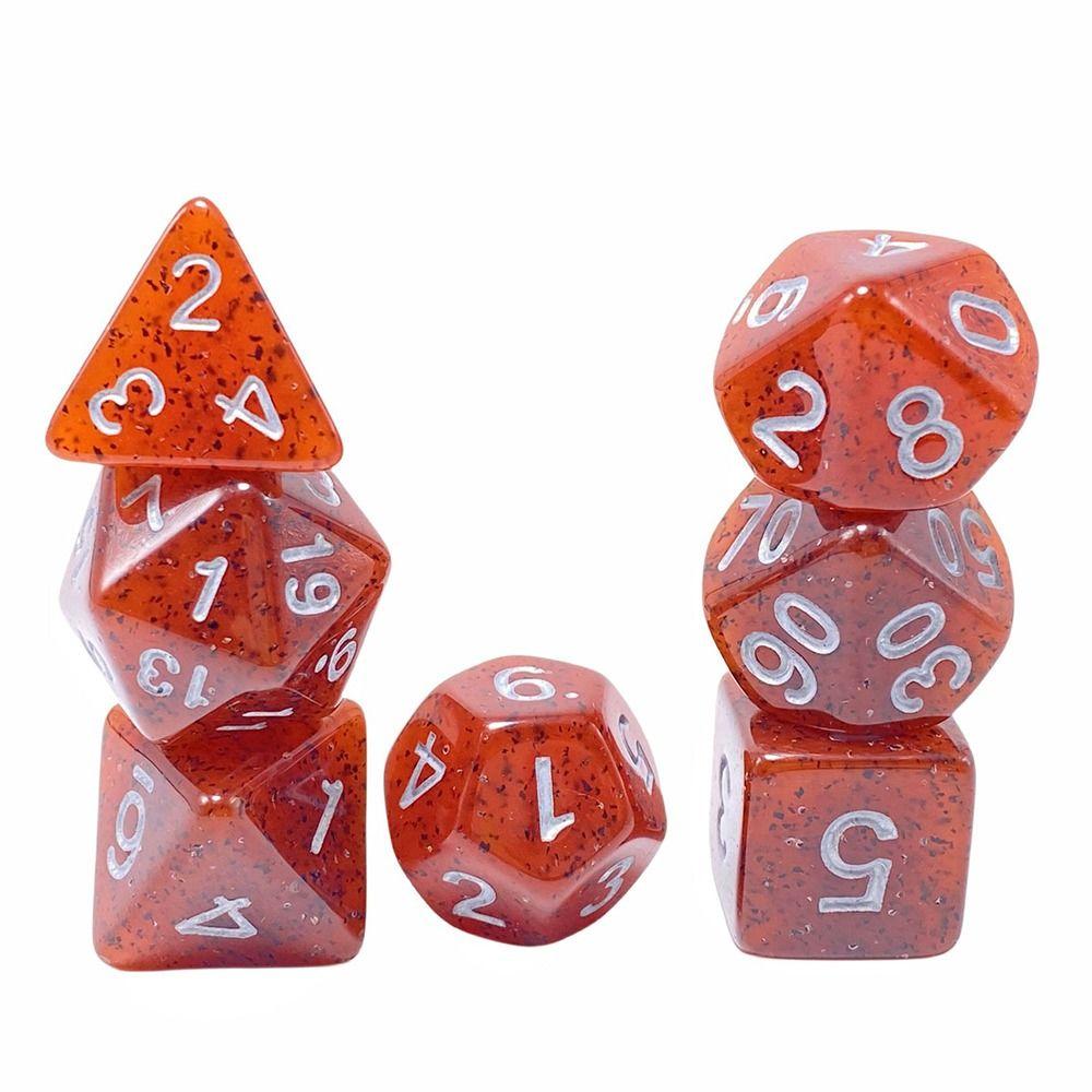 7 шт./компл., 7 кубиков, настольные игровые многогранные игральные кости D4 D6 D8 D10 D12 D20, игровые кости, прочные игральные кости DND, TRPG DND