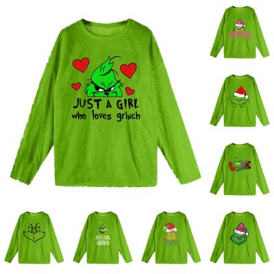 Женская мода зимние принтованные длинные рукава женские пижамы топы