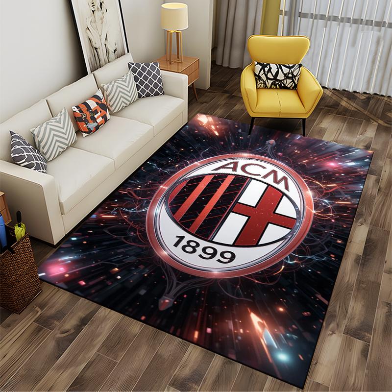 "Ковер с логотипом AC Milan Дизайн 1899, Ковер для домашнего декора спортивного болельщика" Подходит для использования в качестве противоскользящего покрытия для гостиной, спальни, диванов