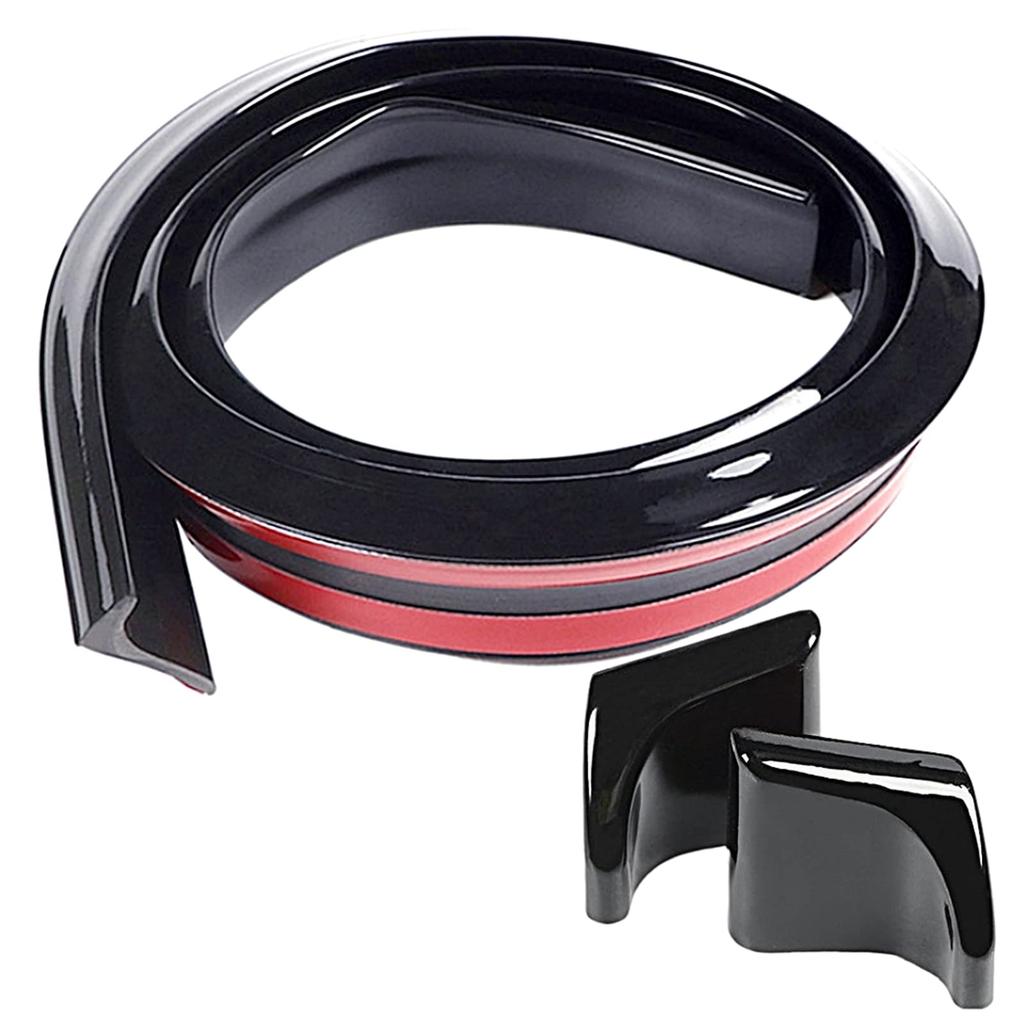 TradeWind Aero Parts Rear Spoiler Tailgate Spoiler Roof Spoiler Lower Skirt Trunk Spoiler Dress Up 1.5m (3.5cm Gloss Black)