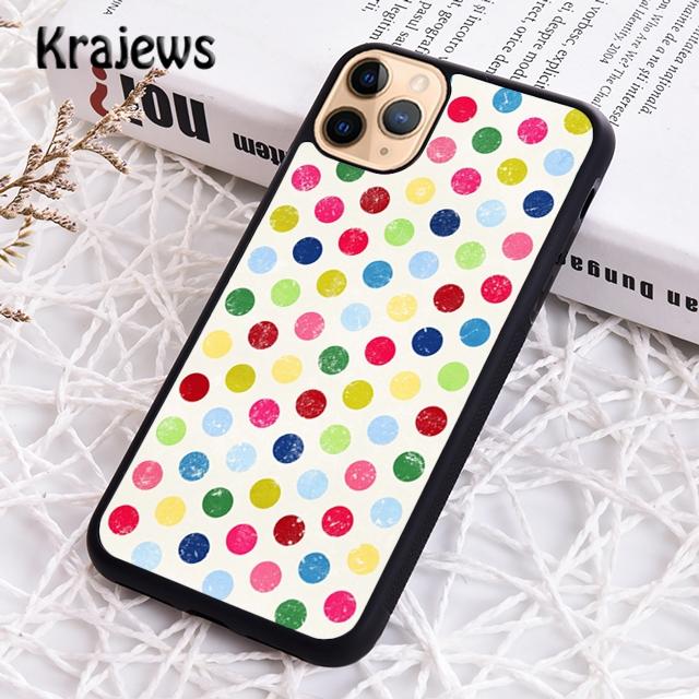 Krajews Чехол-накладка с разноцветным горошком Для iPhone 17 Air 16 15 14 plus 11 12 13 pro max чехол Ракушка Fundas