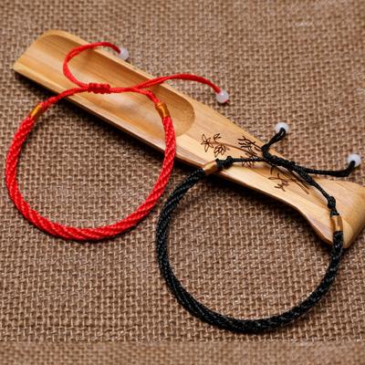 Простой красный браслет из веревки Yingluo Rope Браслет для пары Этнический стиль Красная веревка Студенческий подарок