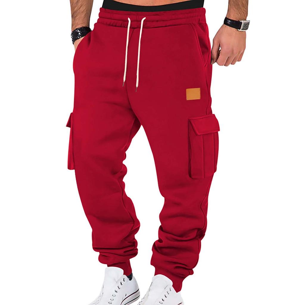 Men's Winter Sports Casual Pants Men's Sports Multi Pocket Work Pants Sweatpants
