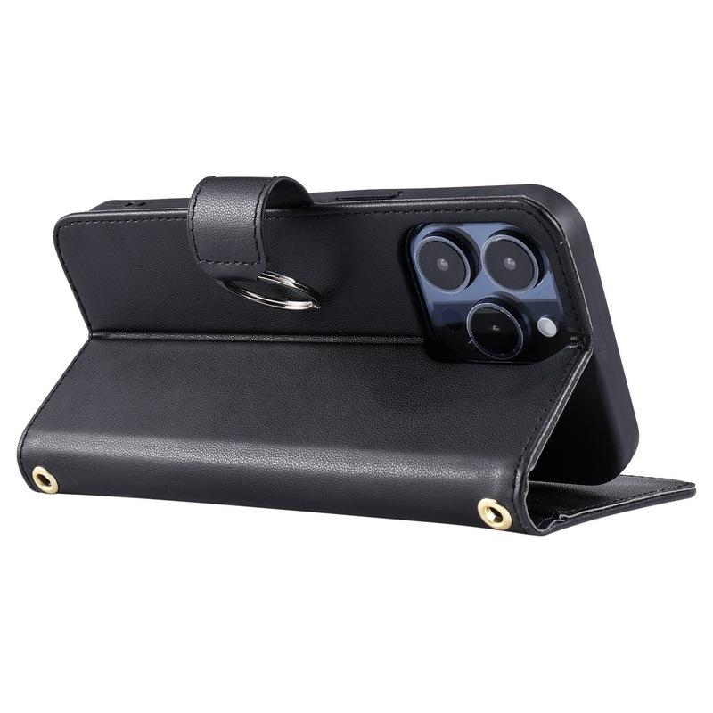 Чехол для Samsung Galaxy S23 S24 FE S25 Plus Ultra Luxury Flip Wallet Case из искусственной кожи с отделениями для карт и подставкой со шнурком