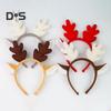 Christmas Headband Antler Decor Hair Hoop Festive Reindeer Design Headgear Women Elastic Comfortable Xmas Hair Accessories