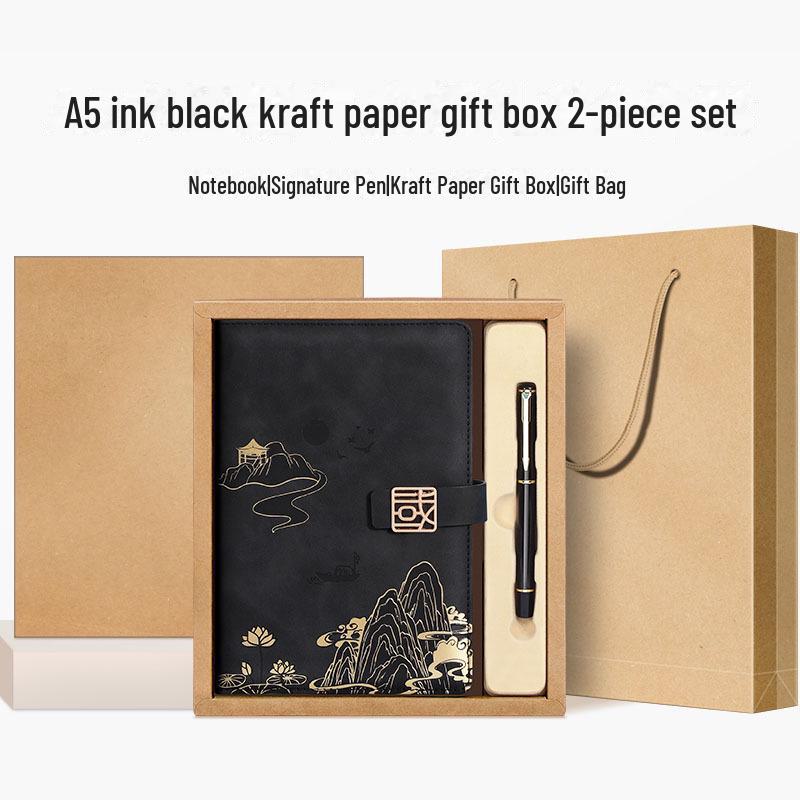 Подарочный набор из блокнотов формата А5 «Культура и творчество» — сувенир в китайском стиле с индивидуальным логотипом