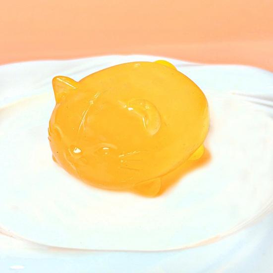 Милая Кошка Сжималка Прозрачная Маленькая Кошка Формы Медленно Поднимающаяся Игрушка Расслабляющая Сенсорная Сжималка для Снятия Стресса