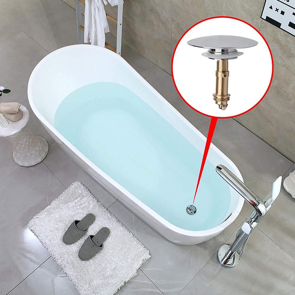 Universal Wash Basin Bounce Drain Filter Push Up and Accessories Down Bathtub Kitchen Bathroom M5U8