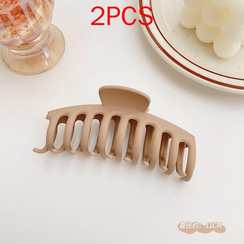 2 шт., комплект головных уборов премиум-класса, новые женские модные зажимы для волос, кофейные, черные, акриловые, большие заколки для волос, зажим для женщин, заколка, аксессуары для волос