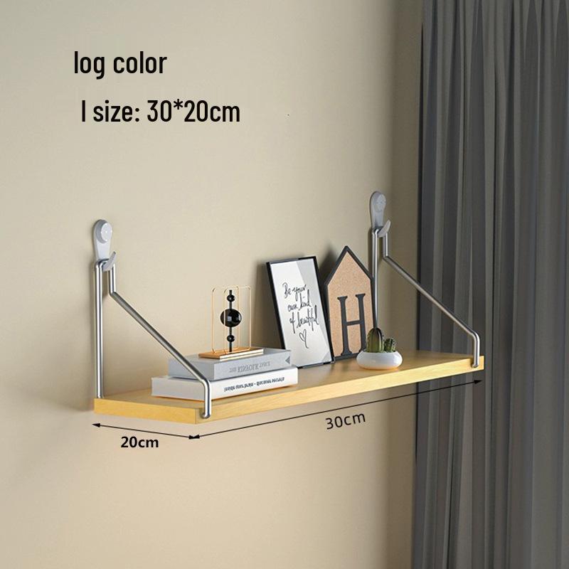 Punch-Free Wrought Iron Wall Shelf - Living Room & Bedroom Decor