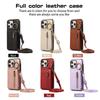 Crossbody Wallet Ring Zipper Leather Case for iPhone 16 15 14 13 12 11 Pro Max XS MAX Samsung S25 S24 S23 S22 S21 Ultra Plus FE A16 A56 A15 A55 A54