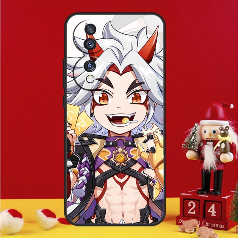 Чехол Genshin Impact Аратаки Итто для Honor Magic 5 6 7 8 Pro Honor 200 400 50 70 90 Lite X8b X8c X9a X9b X9c Win RT Чехол