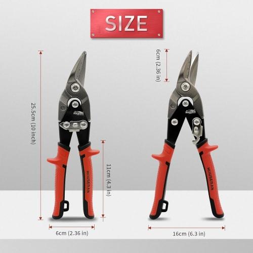 HOUSERAN All-Purpose Scissors, Sheet Metal Scissors, CR-MO Metal Scissors, Heavy-Duty Metal Scissors, Metal Cutting, Bulky Waste Dismantling, Multipur