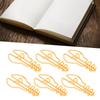 100pcs Yellow/Pink Cute Paper Clips Plastic-coated Metal Metallic Paper Clips  Office Supplies
